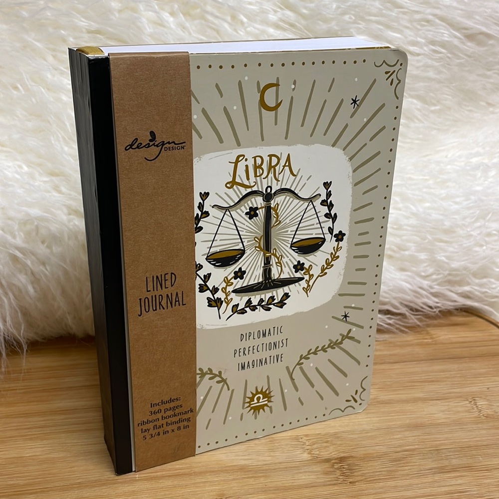 ⚖️ LIBRA // THICK {360 pgs} Lined Flat Lay Journal Artwork by Michelle Rimpf NWT